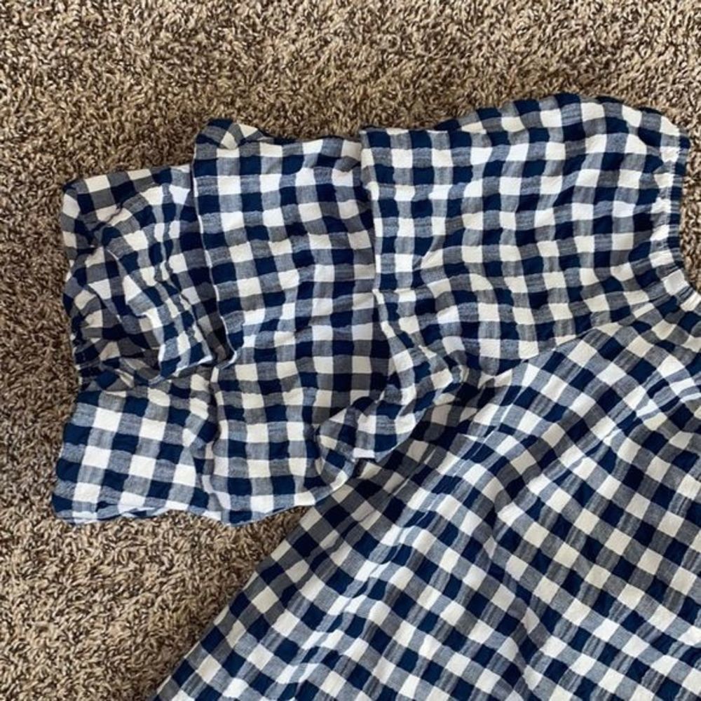 Lane Bryant women’s gingham off the shoulder blouse size 26/28 - Picture 3 of 9